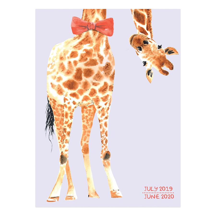 20-4211a July 2019 - June 2020 Fancy Giraffe Medium Monthly Planner