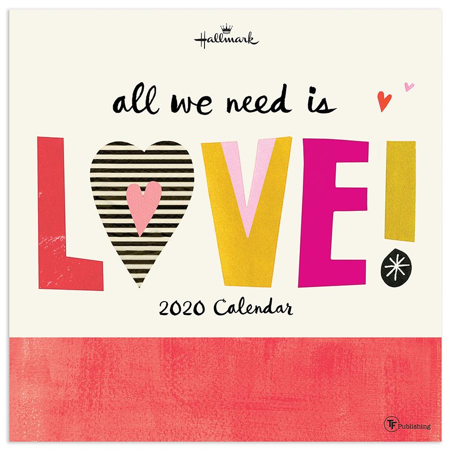 20-1102 12 X 12 In. 2020 Love Wall Calendar