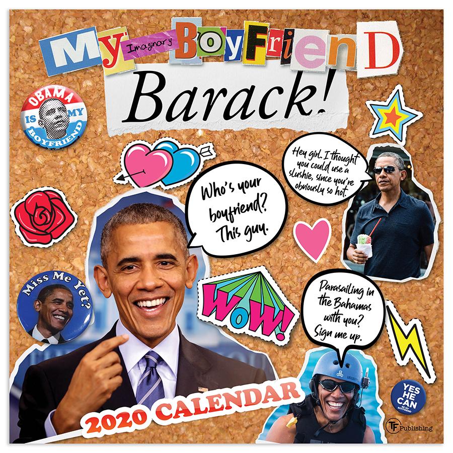 20-1068 12 X 12 In. 2020 My Imaginary Boyfriend Barack Wall Calendar
