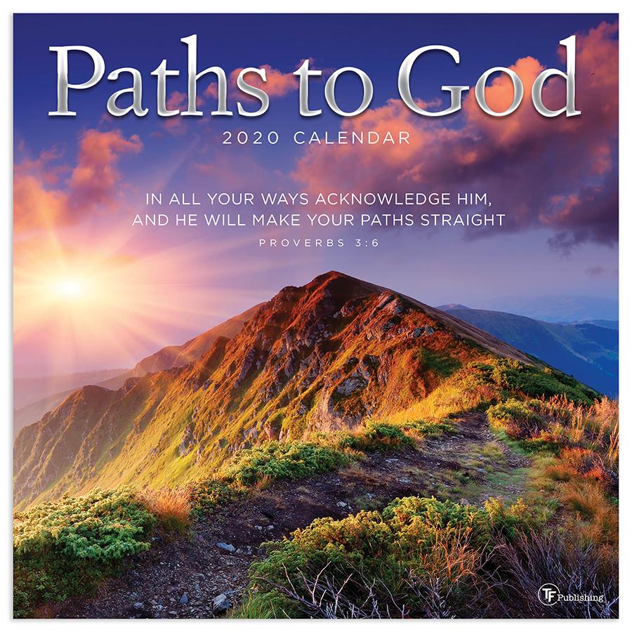 20-1084 12 X 12 In. 2020 Paths To God Wall Calendar