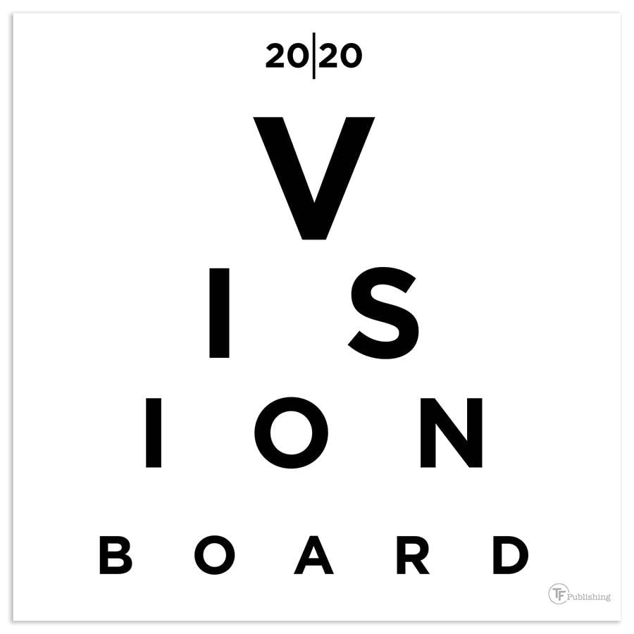 20-1077 12 X 12 In. 2020 Vision Board Wall Calendar