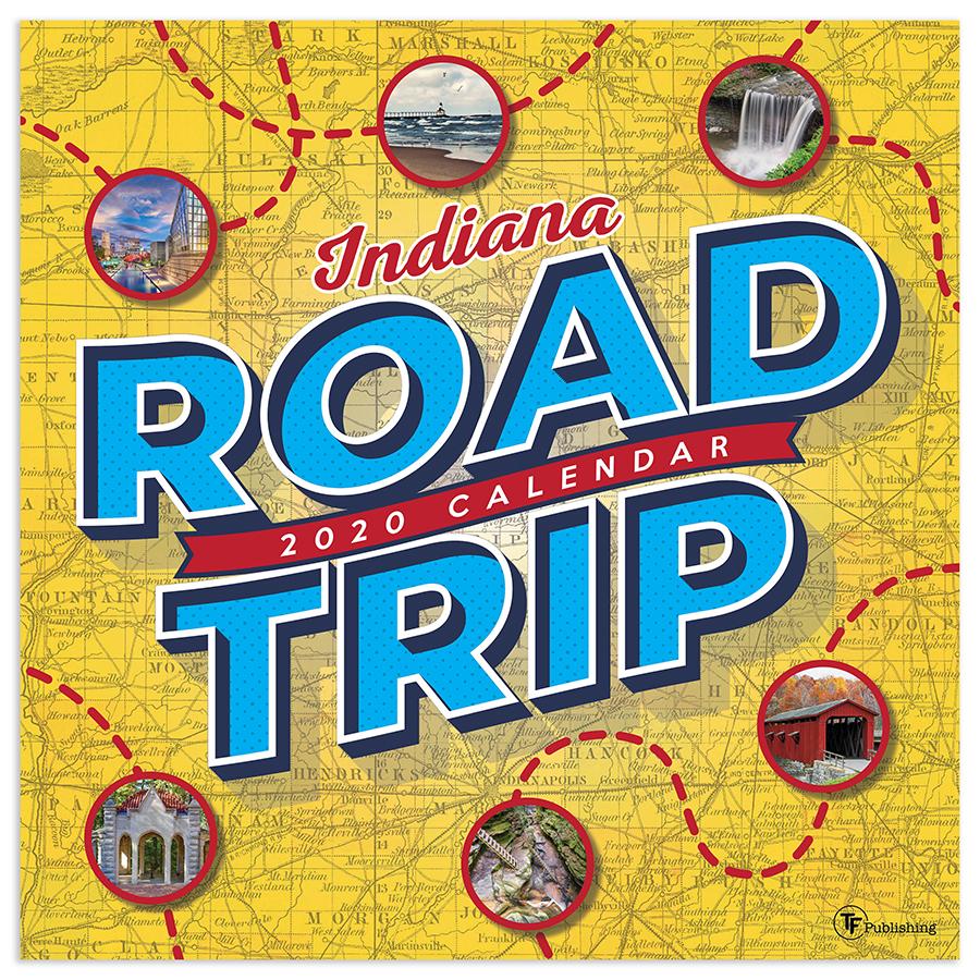 20-1164 12 X 12 In. 2020 Road Trip Indiana Wall Calendar