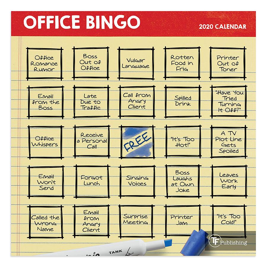 20-2074 7 X 7 In. 2020 Office Bingo Mini Calendar