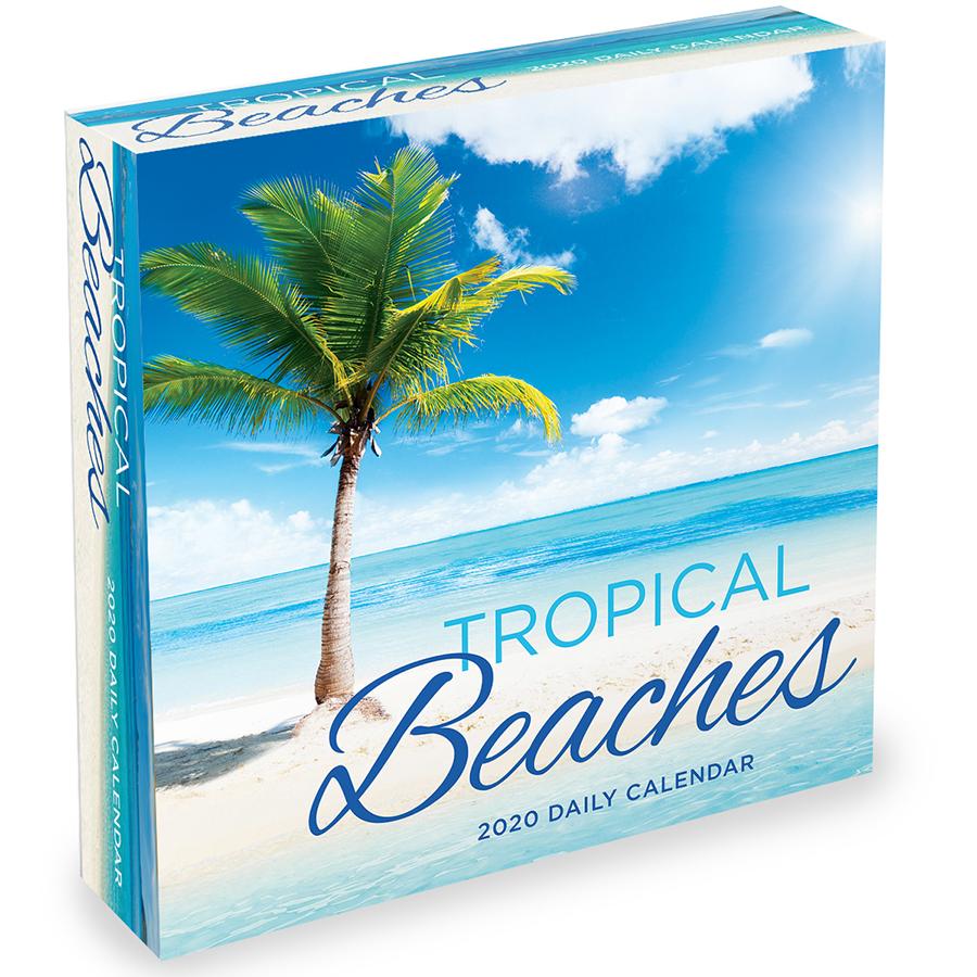 20-3097 5.5 X 5.5 In. 2020 Tropical Beaches Daily Desktop Calendar