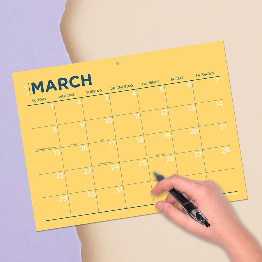 20-8548 12 X 9 In. 2020 Full Color Mini Desk Pad Calendar