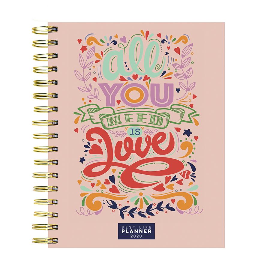 20-5083 7 X 9 In. 2020 You Need Love Best Life Daily Weekly Monthly Luxe Planner