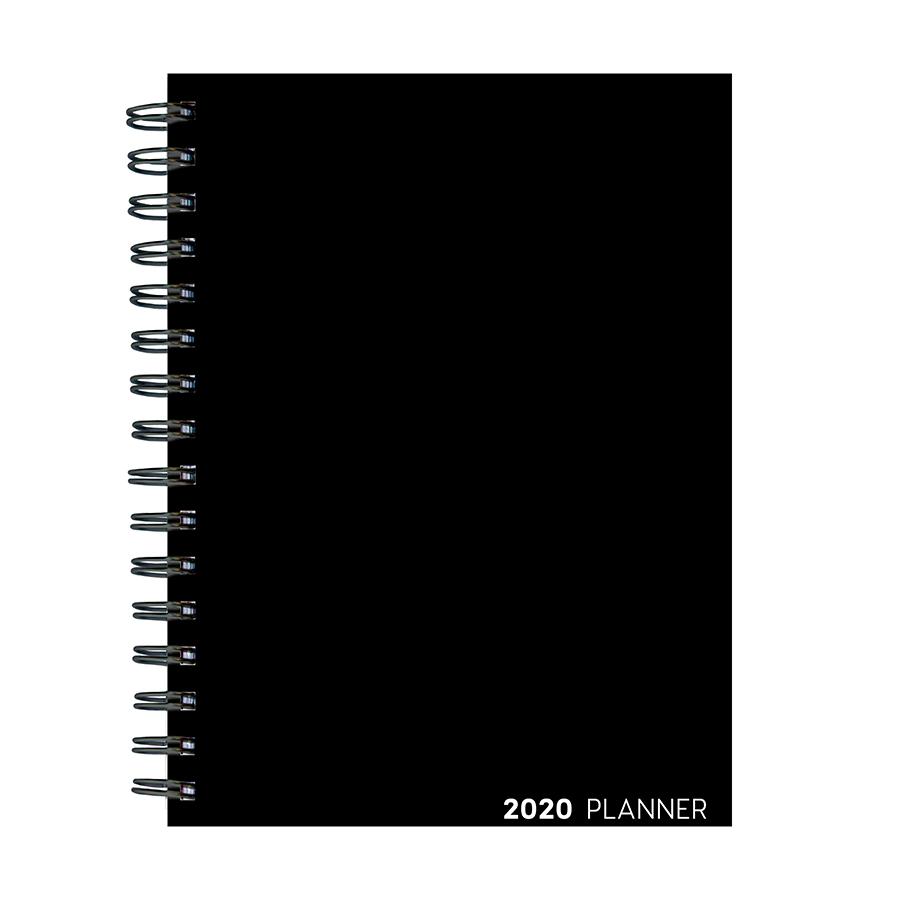 20-9261 6.5 X 8 In. 2020 Simply Black Medium Weekly Monthly Planner