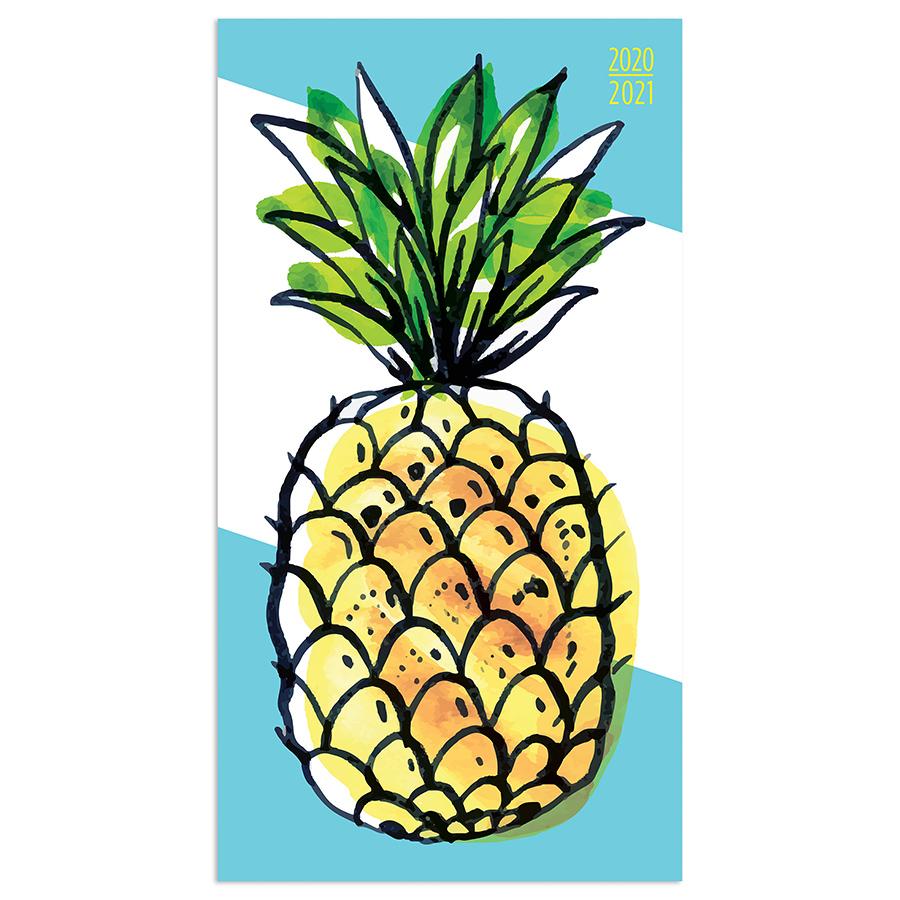 20-7243 3.5 X 6.5 In. 2020-2021 Pineapple 2-year Small Monthly Planner