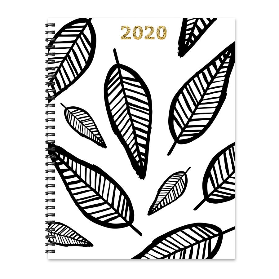 20-9720 9 X 11 In. 2020 Sketch Leaves Large Weekly Monthly Planner