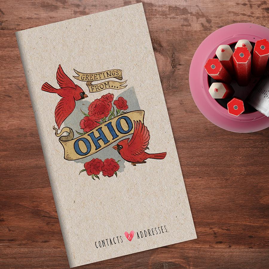 99-ohioab 3.5 X 6.5 In. Ohio Address Book