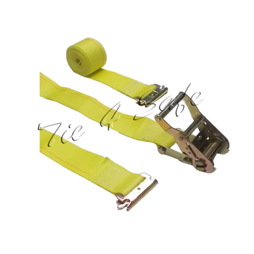 Rt06-12m23y-12 2 In. X 12 Ft. Logistics Straps With Ratchet With E-fittings - Yellow, 12 Piece