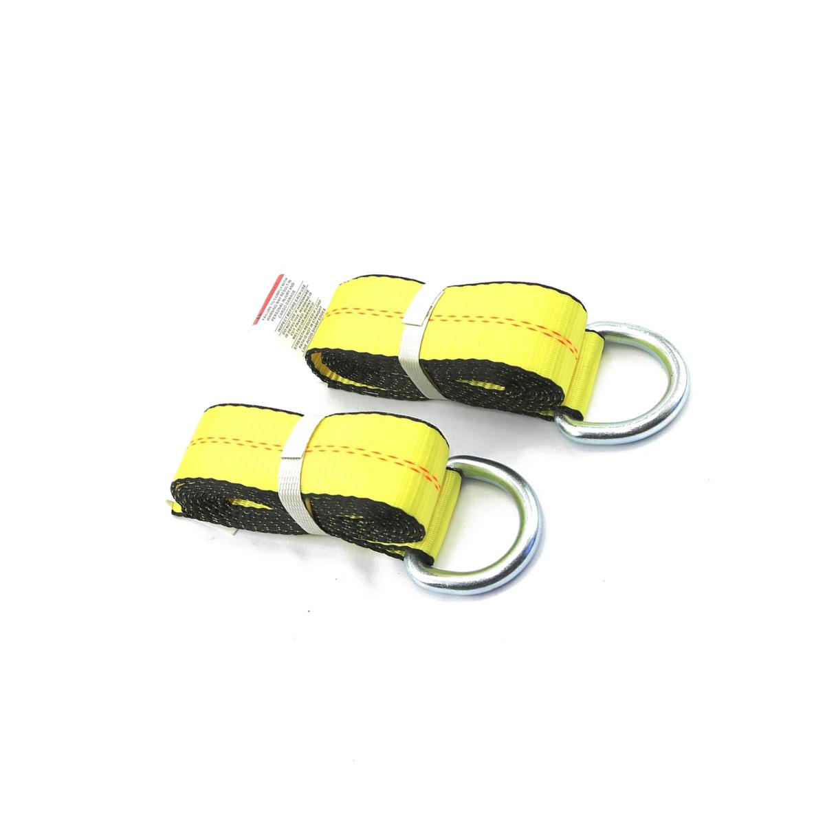 Picture of Tie 4 Safe TWS21-2508-W9-4 2 in. x 8 ft. Lasso Strap with O-Ring - Yellow, 4 Piece