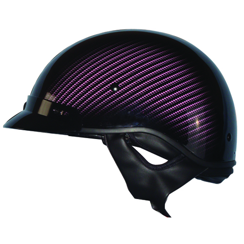 Zoan 031-068 Carbon Route 66 Motorcycle Half Helmet Black & Pink - 2XL Zoan 031-068 Carbon Route 66 Motorcycle Half Helmet Black & Pink - 2XL