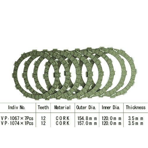 Vesrah VC-159 Friction Plates for Honda GL 1100 D Vesrah VC-159 Friction Plates for Honda GL 1100 D