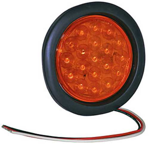 4 In. Round Amber Strobe Light