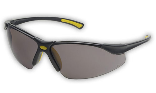 Safety Glasses Elite Style Gray Lens Black & Yellow Frame