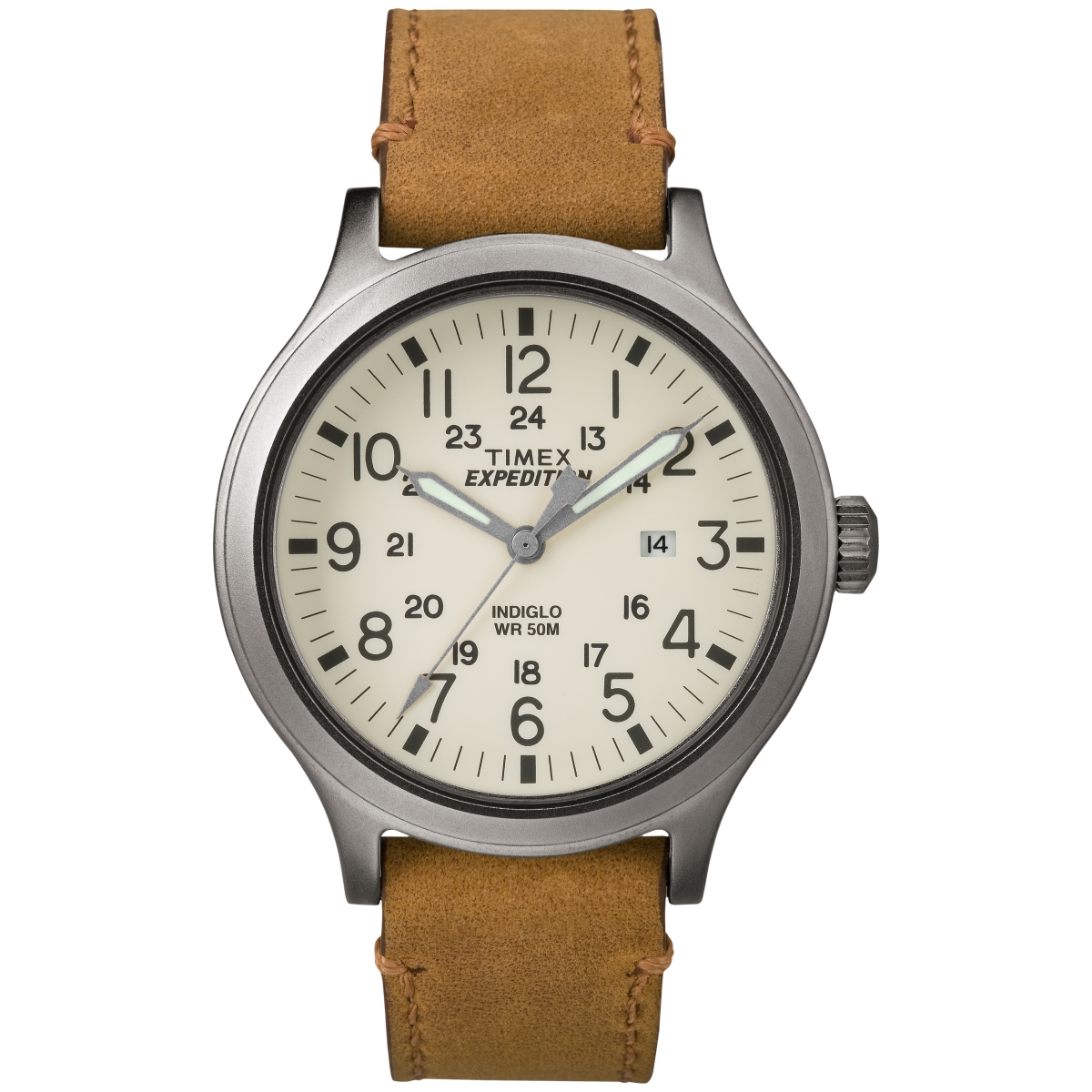Tw4b065009j Mens Tw4b06500 Expedition Scout 43 Tan & Natural Leather Strap Watch