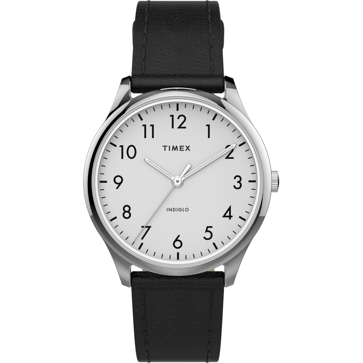 Tw2t721009j Womens Modern Easy Reader 32 Mm Black, Silver & White Genuine Leather Strap Watch