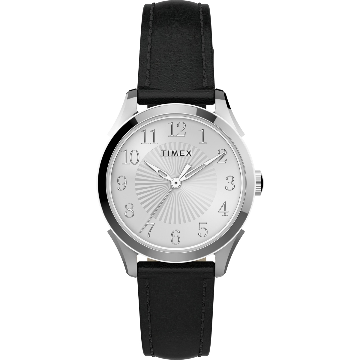Tw2t666009j Womens Briarwood 28 Mm Black & Silver Genuine Leather Strap Watch