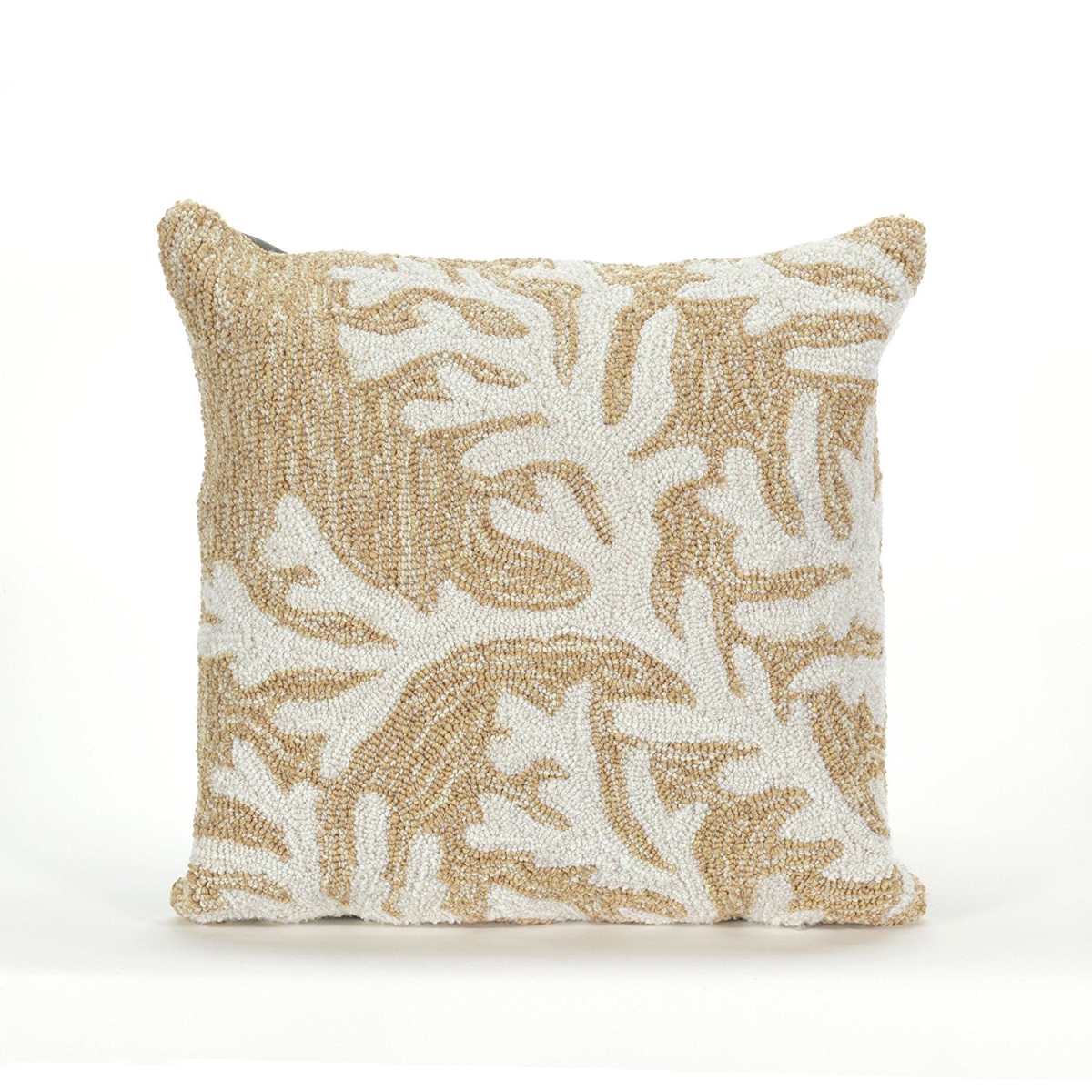 Trans Ocean 7fp8s162012 Frontporch Hand Tufted Square Pillows, 1620-12 Coral Neutral - 18 X 18 In.