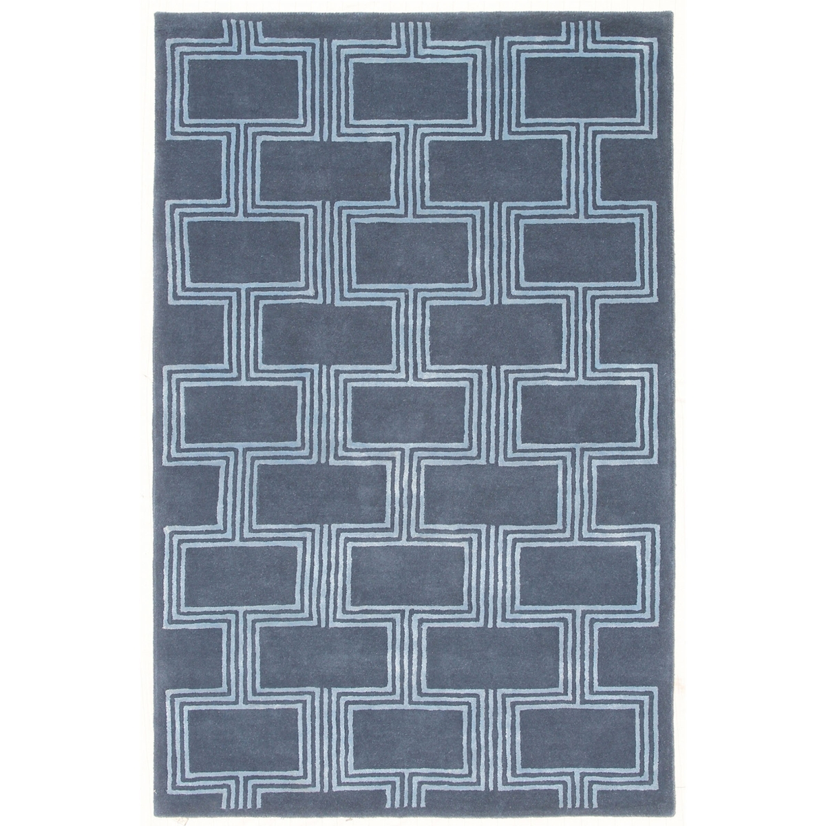 5 X 8 Ft. Liora Manne Roma Boxes Indoor Rug - Blue