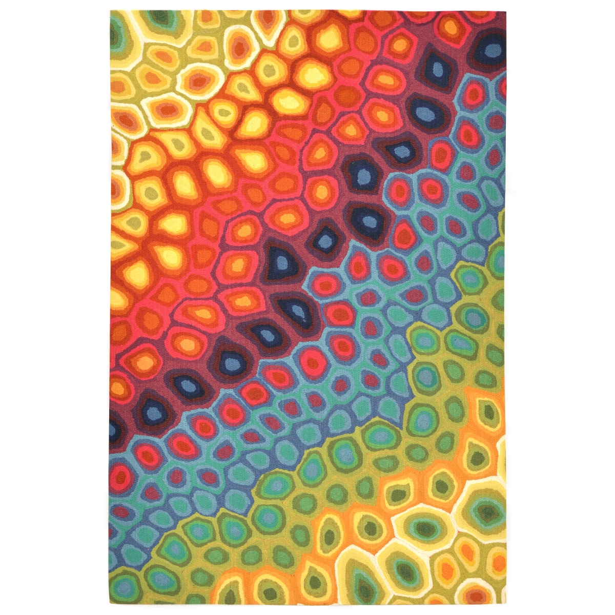 Trans-ocean Imports Ilu12327444 19.5 X 29.5 In. Liora Manne Illusions Pop Swirl Indoor & Outdoor Machine Made Rectangle Mat - Multicolor