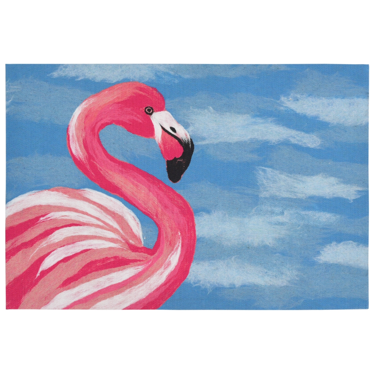 Trans-ocean Imports Ilu12329033 19.5 X 29.5 In. Liora Manne Illusions Flamingo Indoor & Outdoor Mat - Ocean