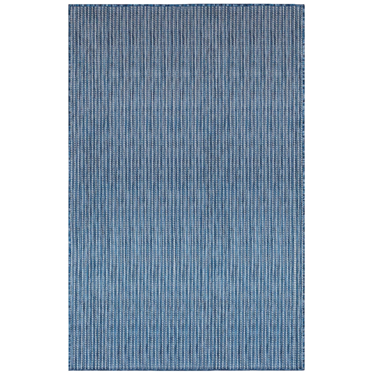 Trans-ocean Imports Cre45842233 39 In. X 59 In. Liora Manne Carmel Texture Stripe Indoor & Outdoor Wilton Woven Rectangle Rug - Navy