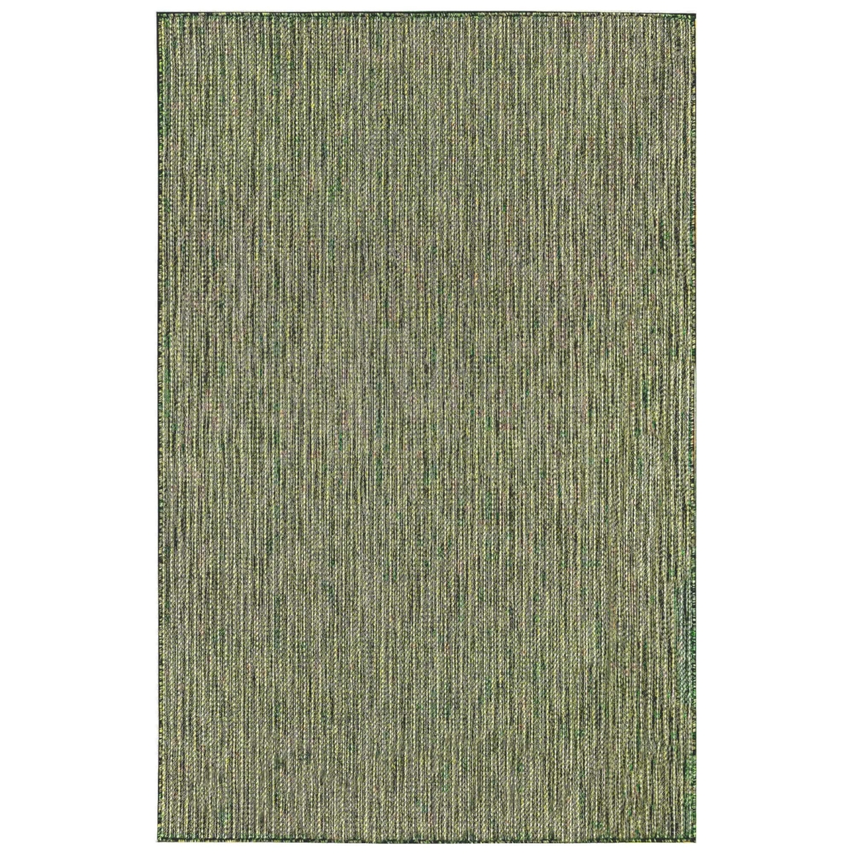 Trans-ocean Imports Cre58842206 4 Ft. 10 In. X 7 Ft. 6 In. Liora Manne Carmel Texture Stripe Indoor & Outdoor Wilton Woven Rectangle Rug - Green
