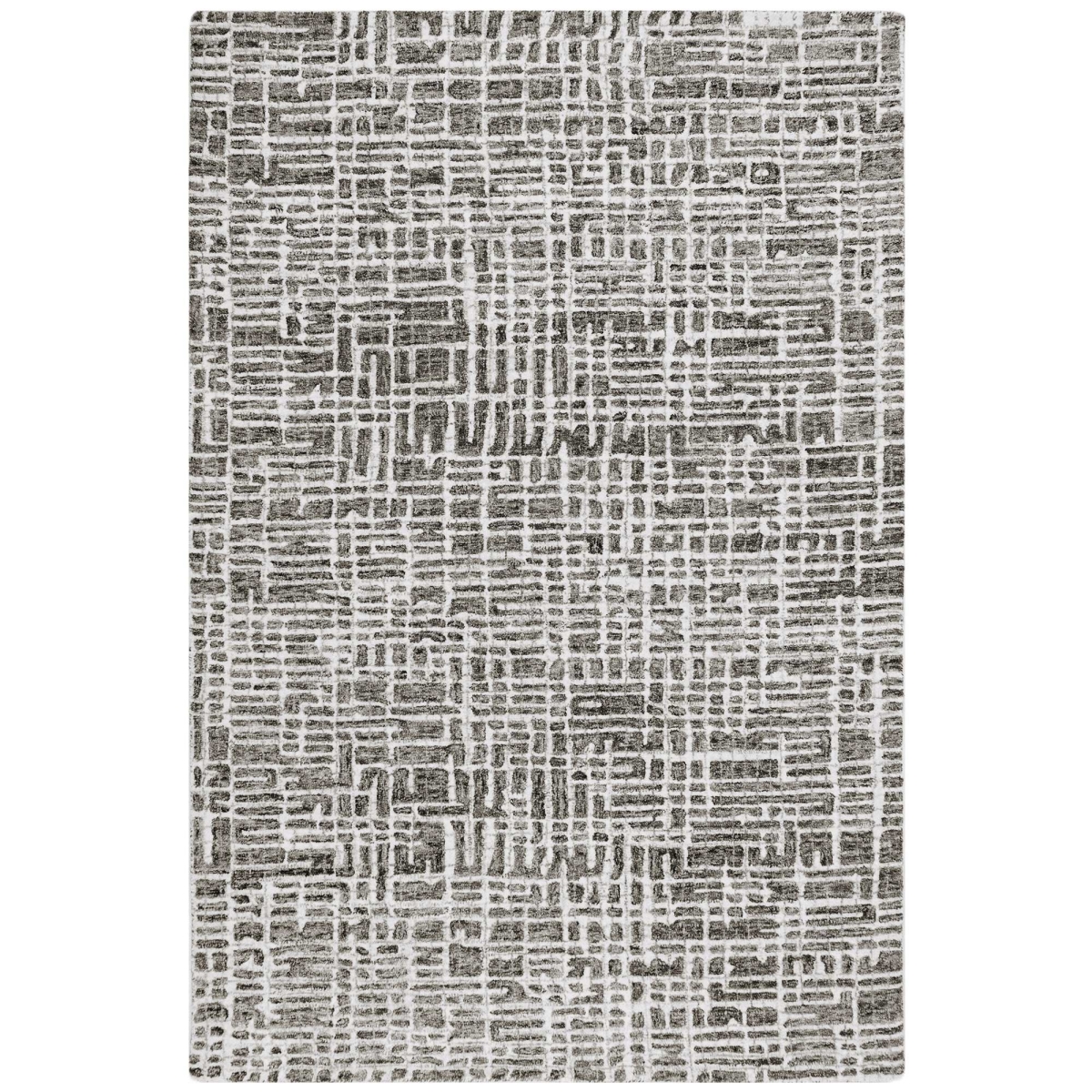 Trans-ocean Imports Svh46951247 42 X 66 In. Liora Manne Savannah Grid Indoor Hand Tufted Rectangle Rug - Charcoal
