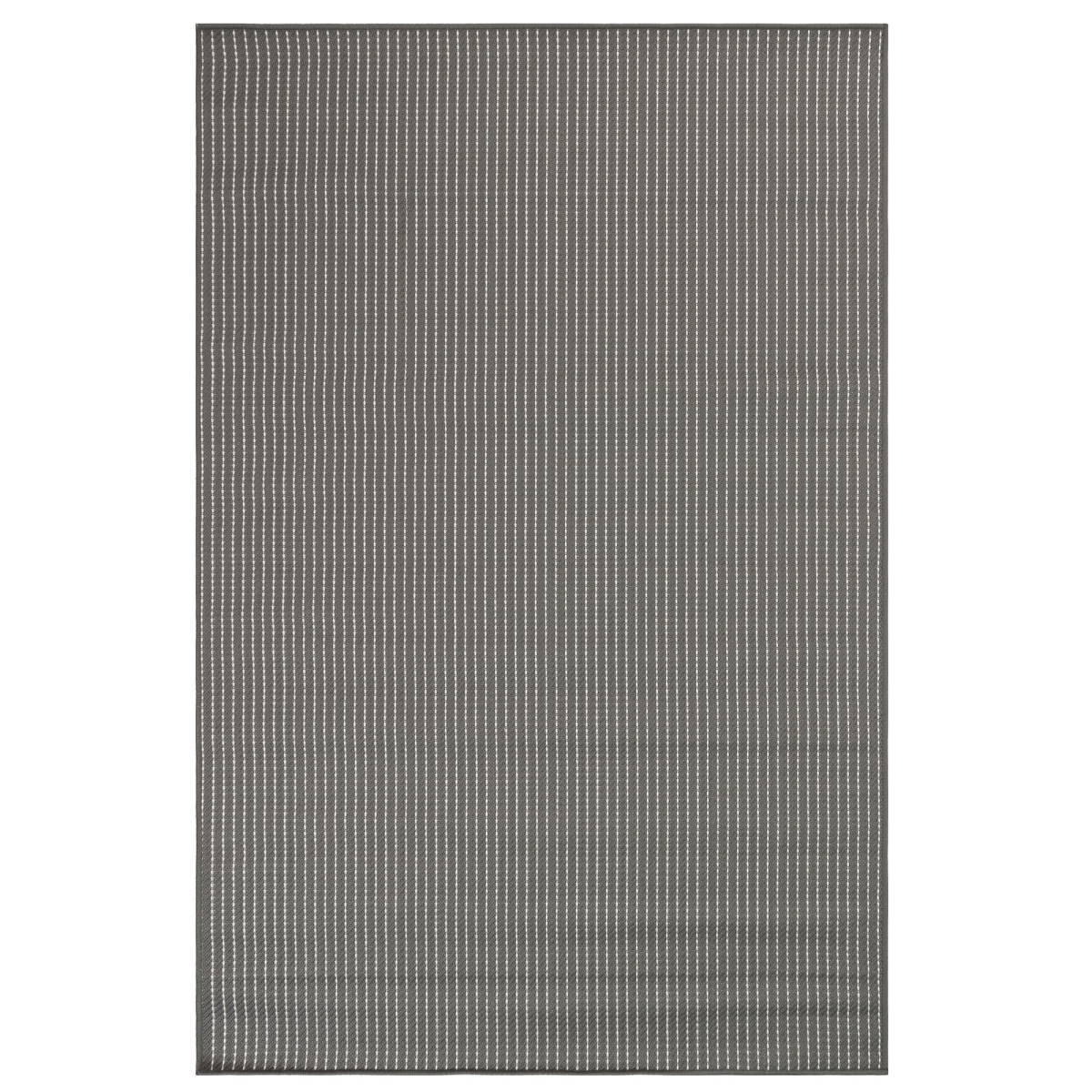 Cre80842297 Liora Manne Carmel Texture Stripe Indoor & Outdoor Rug, Grey - 7 Ft. 10 In. X 9 Ft. 10 In.