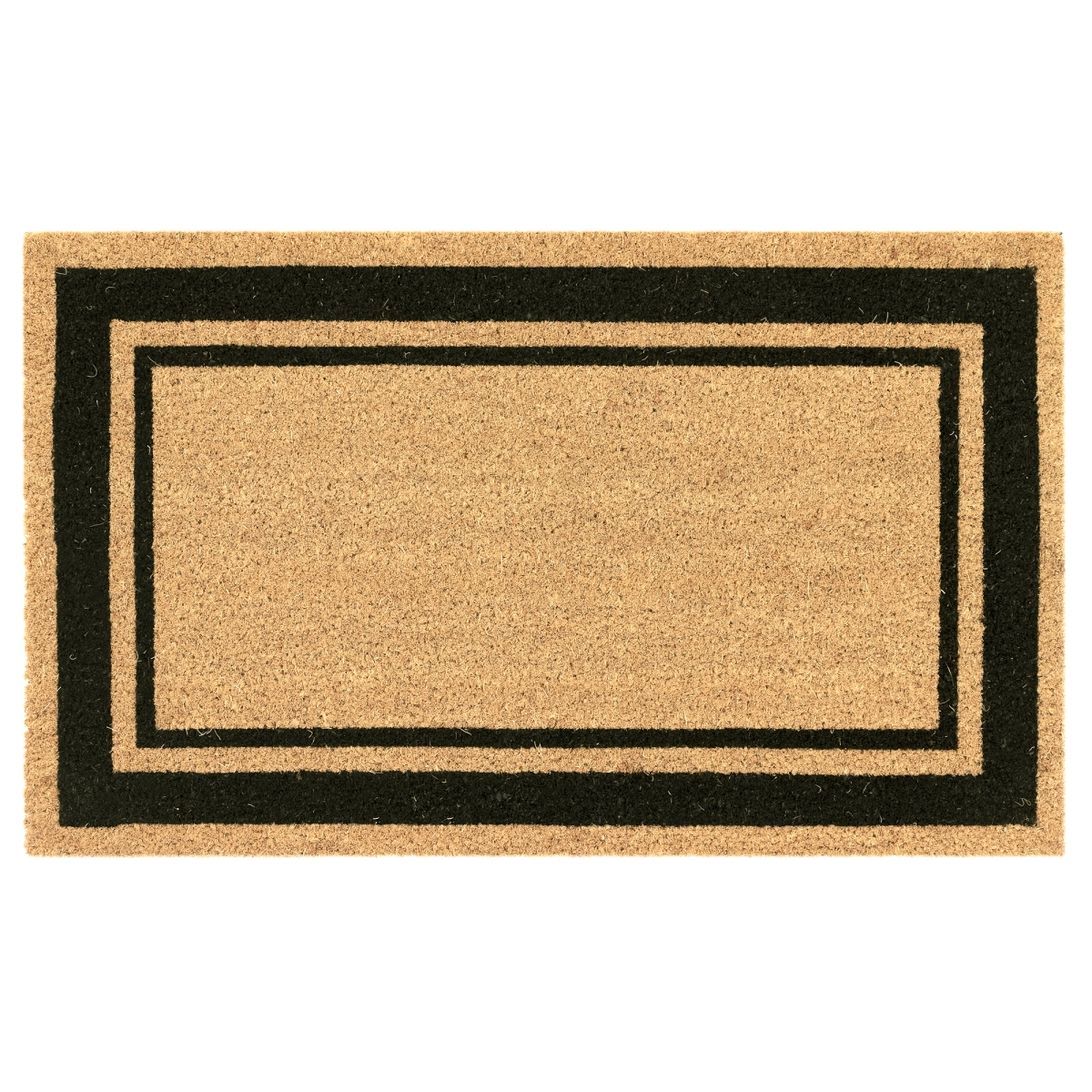 Ntr12223248 Liora Manne Natura Double Border Outdoor Mat, Black - 18 X 30 In.