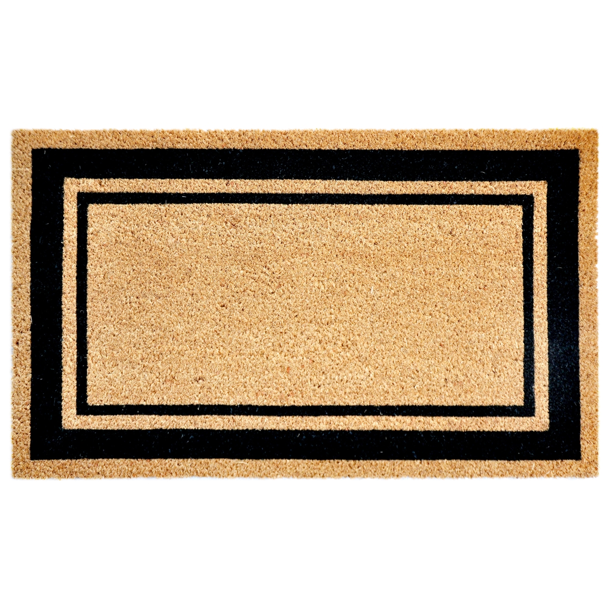 Ntr23223248 Liora Manne Natura Double Border Outdoor Mat, Black - 24 X 36 In.