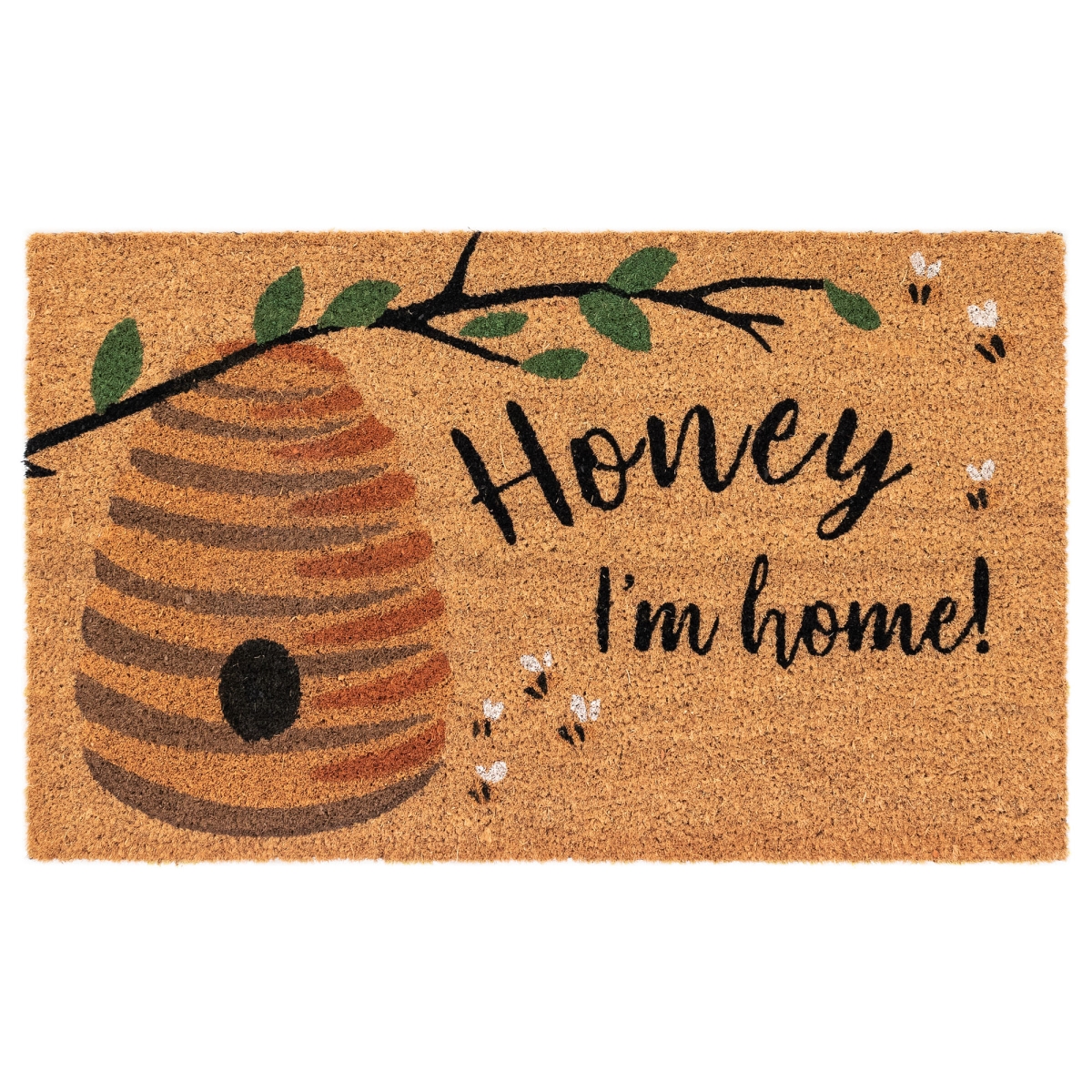Ntr23222612 Liora Manne Natura Honey Im Home Outdoor Mat, Natural - 24 X 36 In.
