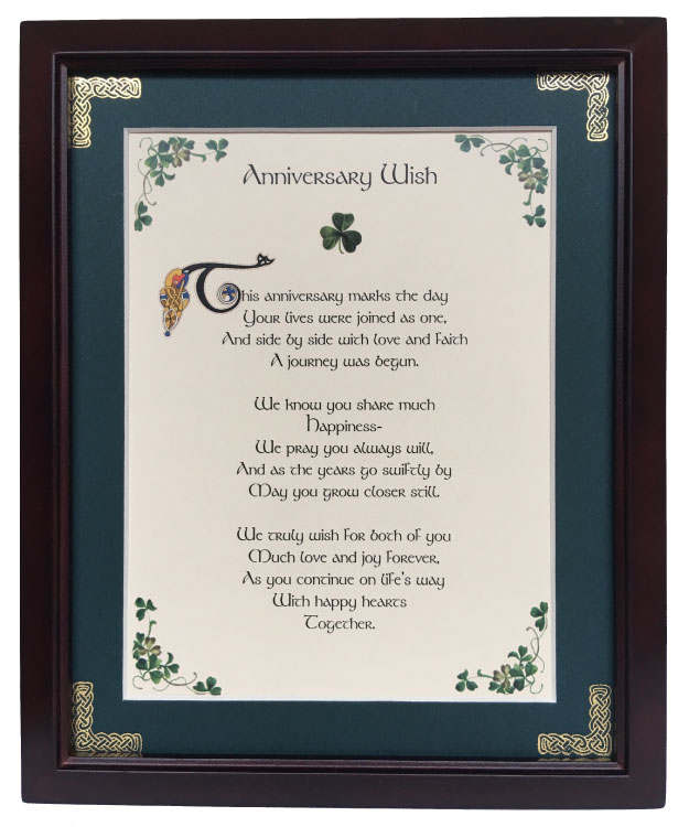 IC-003 8 x 10 in. Anniversary Wish Frame, Dark Wood Walnut