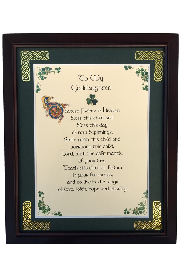 MPF8x10-To-My-Goddaughter-Dearest-Father-In-Heaven 8 x 10 in. To My Goddaughter Dearest Father in Heaven Blessing Photo Frame