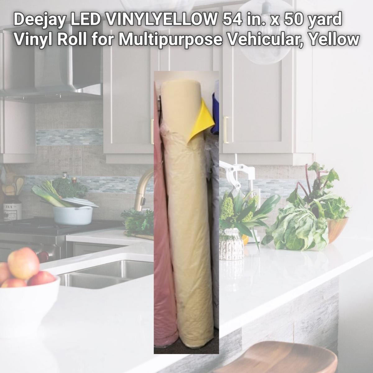 Picture of Deejay LED VINYLYELLOW 54 in. x 50 yard Vinyl Roll for Multipurpose Vehicular, Yellow