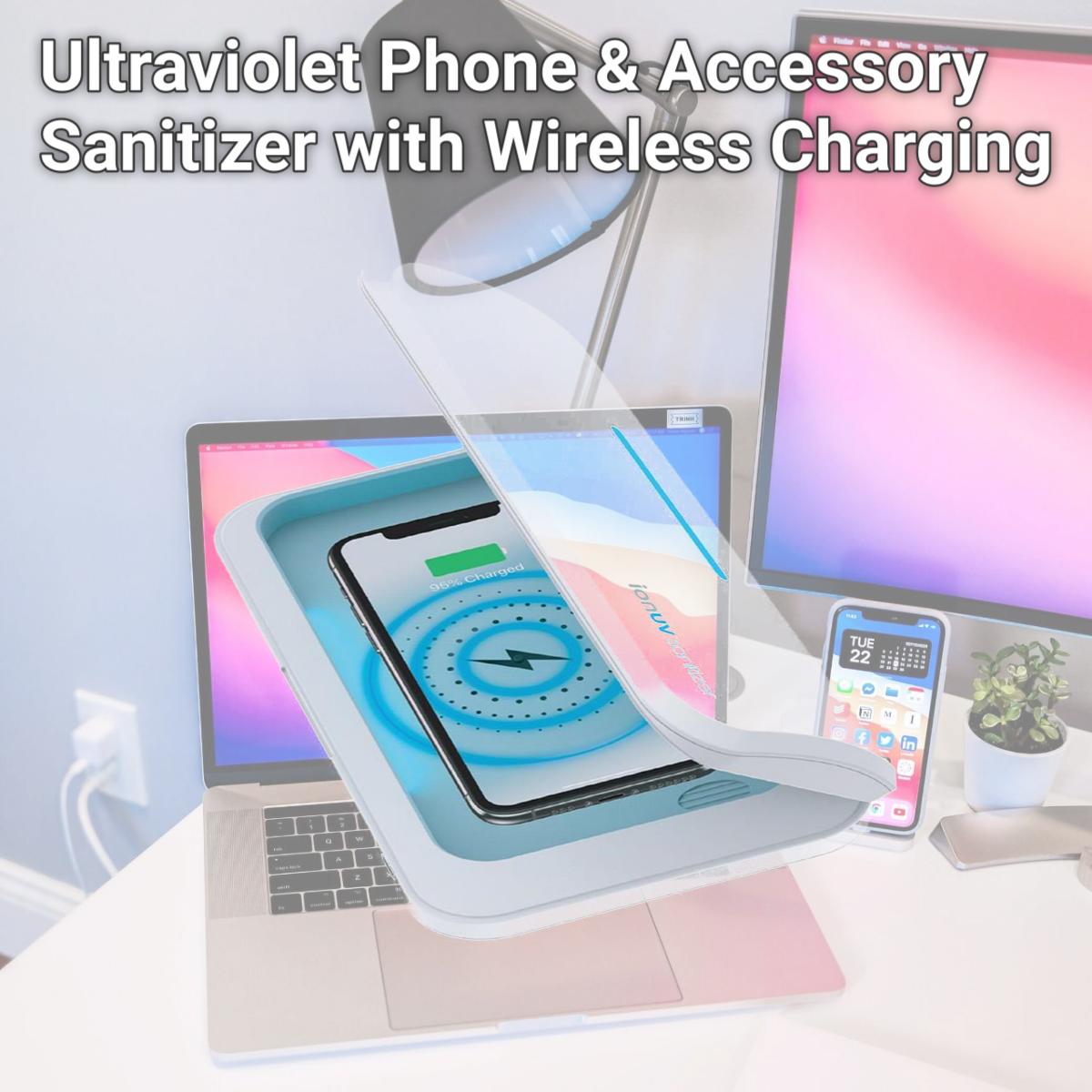Picture of Tzumi 7609 Ultraviolet Phone & Accessory Sanitizer with Wireless Charging