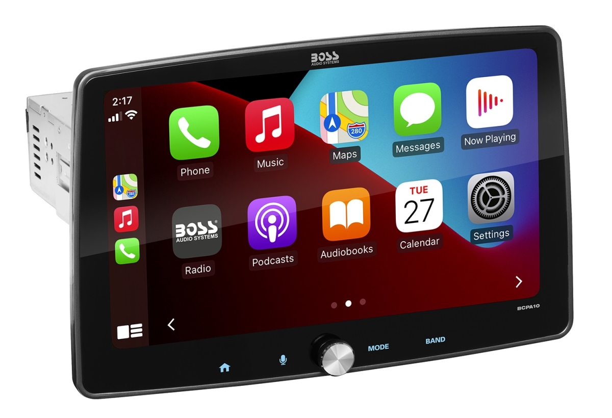 BCPA10 10.1 in. Single-DIN, Apple CarPlay, Android Auto & Mech-Less Multimedia Player - Touchscreen Bluetooth