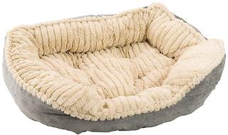 Phi-603183 26 In. Sleep Zone Gray Plush Bed Carved