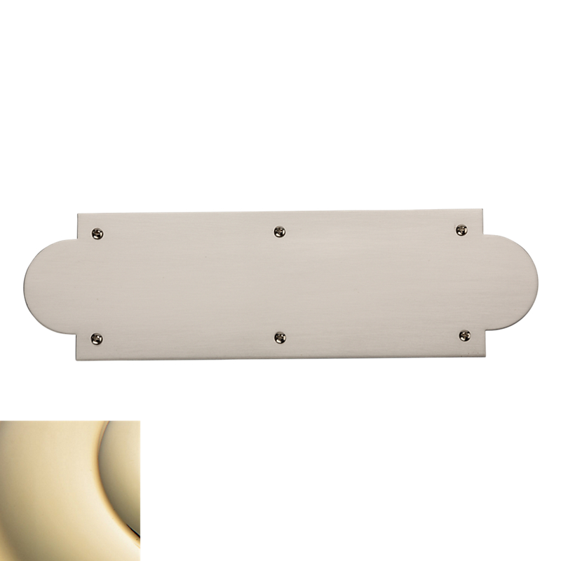 2262003 Arched Push Plate - 3.5 In. X 12 In., Lifetime Polished Brass