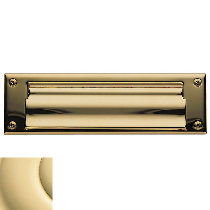 0015031 Single Flap Letter Box Plate, Polished Brass