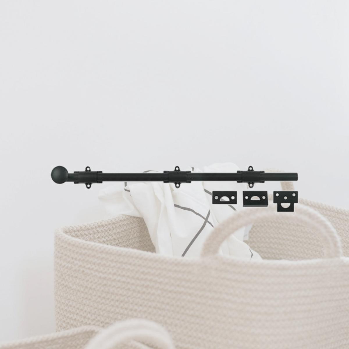 Picture of Deltana 18SB19 18 in. Heavy Duty Surface Bolt- Black - Solid 