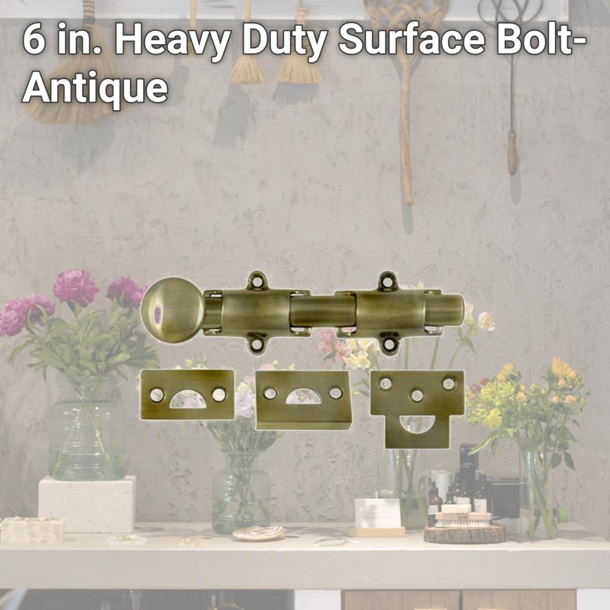 Picture of Deltana 6SB5 6 in. Heavy Duty Surface Bolt- Antique 