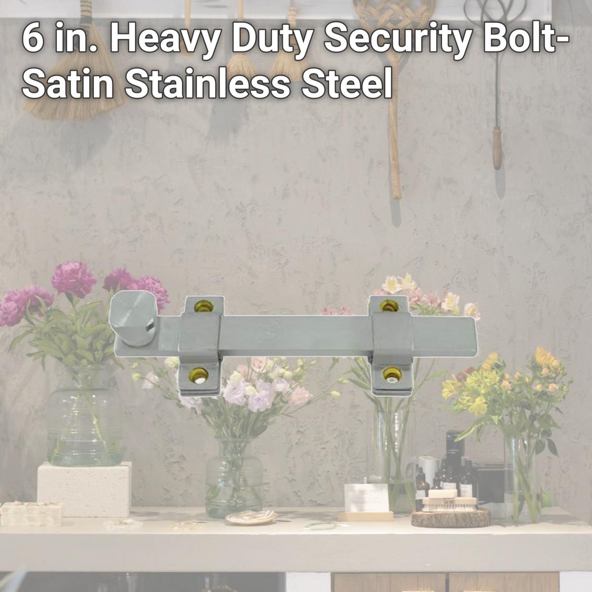 Picture of Deltana 6SSB32D 6 in. Heavy Duty Security Bolt- Satin Stainless Steel