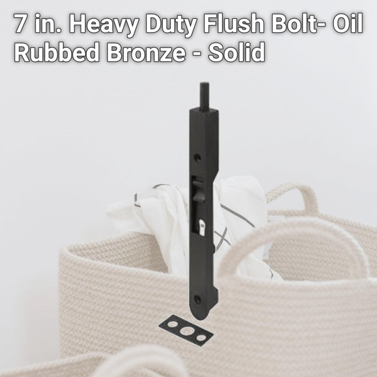 Picture of Deltana 7FBR10B 7 in. Heavy Duty Flush Bolt- Oil Rubbed Bronze - Solid 