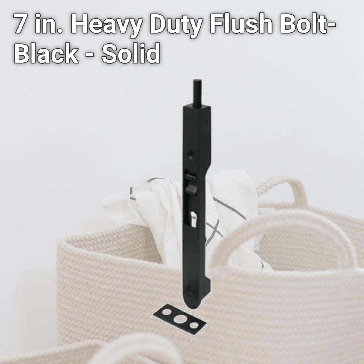 Picture of Deltana 7FBR19 7 in. Heavy Duty Flush Bolt- Black - Solid 