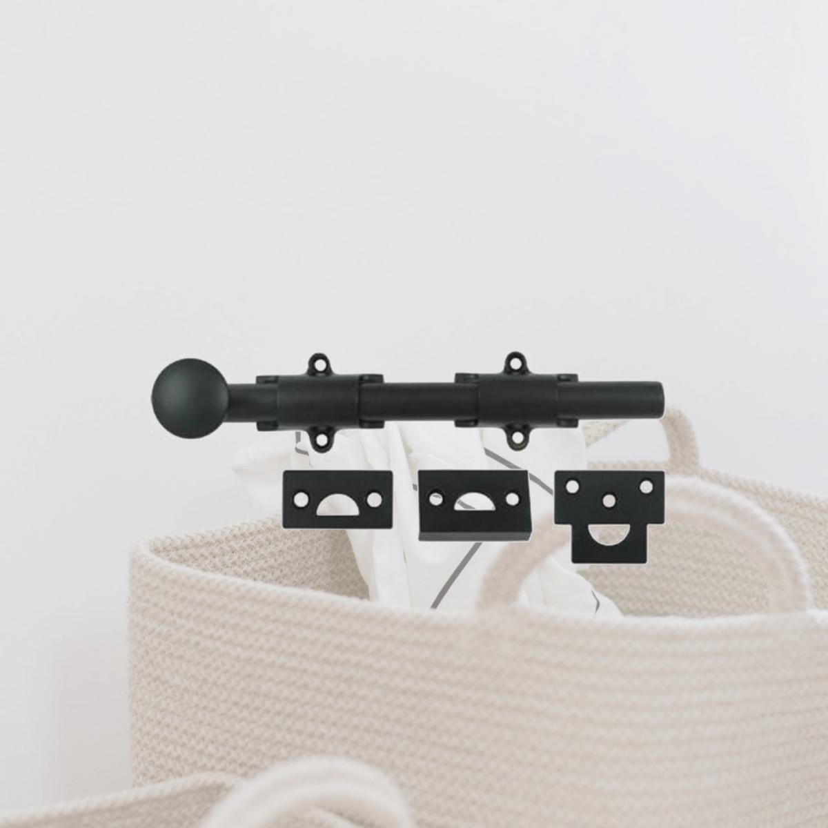 Picture of Deltana 8SB19 8 in. Heavy Duty Surface Bolt- Black - Solid 