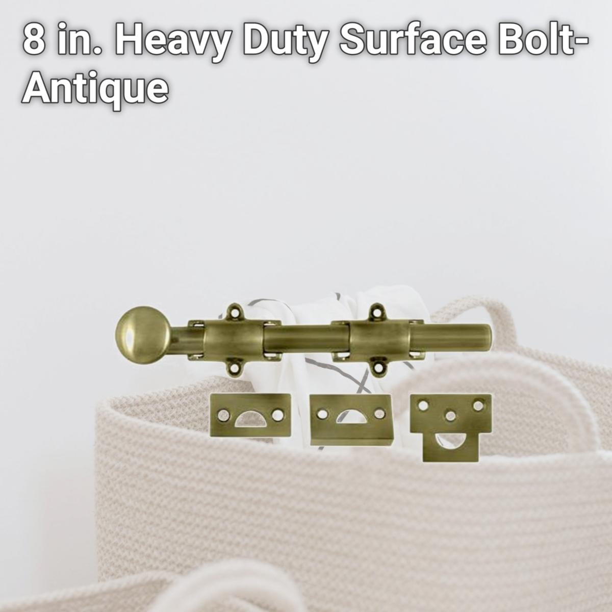 Picture of Deltana 8SB5 8 in. Heavy Duty Surface Bolt- Antique 