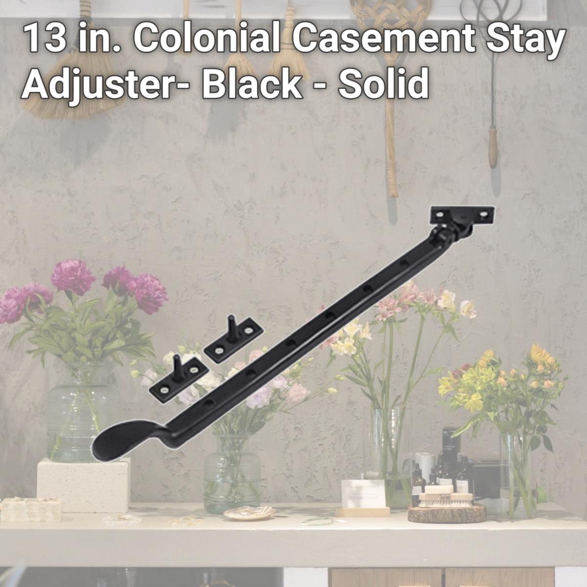 Picture of Deltana CSA13U19 13 in. Colonial Casement Stay Adjuster- Black - Solid 